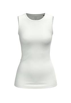 BOVIVA 40000 Damen Basic Unterhemd Tanktop Tank ärmellos ohne arm T-Shirt (Tshirt) Oberteile, Basics Shirts aus Baumwolle einfarbig für den Sommer Venus White,36 von BOVIVA