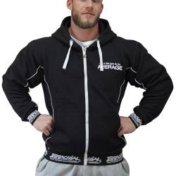 Brachial Premium Herren Kapuzenjacke Spacy Schwarz L - Hoodie Sweatjacke Sweatshirt Jacke mit Kapuze für Bodybuilder Sportler von BRACHIAL THE LIFESTYLE COMPANY