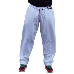 Brachial Premium Herren Sporthose Rude Weiß M - Trainingshose Jogginghose Sweatpants für Bodybuilding Fitness Freizeit von BRACHIAL THE LIFESTYLE COMPANY