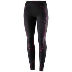 BRUBECK Motorradunterwäsche Damen | Funktionsunterwäsche Hose lang | Funktionshose Motorrad | Leggings atmungsaktiv kühlend | Motocross | Enduro | Trial | Gr. L | Schwarz - Amarant | LE12470 von BRUBECK