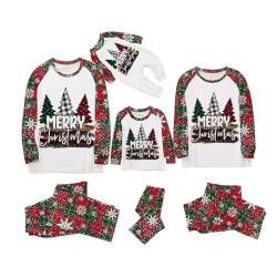 weihnachts schlafanzug familie schlafanzug herren lang weihnachten pyjama partner pyjama pijamas herren schlafanzughose kinderkleider fun-t-shirts lichterkette außen solar winter langarm pyjama damen von BSWFA