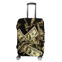 BTCOWZRV Dollar Sign Money Travel Luggage Cover Dustproof Suitcase Cover Luggage Covers For Suitcase Thicken Elastic Suitcase Protector Washable Baggage Covers Fit 19-32 Inch Luggage, weiß, XL von BTCOWZRV