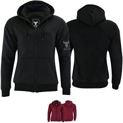 BULLDT Damen Motorrad Hoodie mit Protektoren 100% Aramid Schutz Schutzjacke Hood Motorradjacke Textil Schwarz - 50 von BULLDT