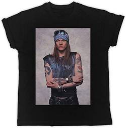 Axl Rose Poster Men's T-Shirt Unisex Black Tee 3XL von BYERZ