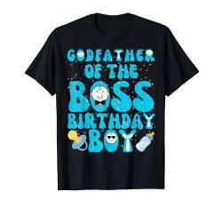 Patenvater des Bosses Geburtstag Junge Baby Familie Dekorationen T-Shirt von Baby Birthday Outfit Family Party Decorations Tee