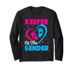 Hüterin des Geschlechts: Baby Reveal Langarmshirt von Baby Gender Reveal Party Apparel & Gifts