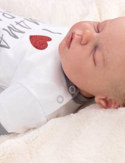 Baby Sweets Body I Love Mama & Papa weiß 80 (9-12 Monate) von Baby Sweets