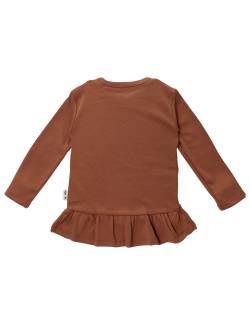 Baby Sweets Langarmshirt Herz Lieblingsstücke Rüschen braun 122 (6-7 Jahre) von Baby Sweets