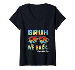 Damen Bruh We Back Teachers Tie Dye Happy First Day of School Kids T-Shirt mit V-Ausschnitt von Back To School Bruh We Back Teachers Tie Dye Tees