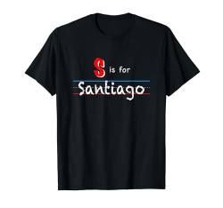 S Is For Santiago, individuell gestalteter Name für Jungen, Kinder, Schule T-Shirt von Back to School, Personalized Custom Boys Names