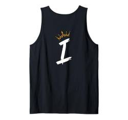 Queen King Buchstabe I – Rückseite Buchstabe mit Kronen-Alphabet Tank Top von Backside Letters With Crown Apparel Gifts