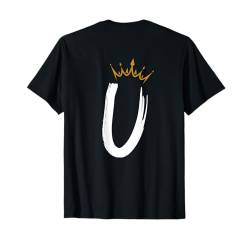 Queen King Buchstabe U – Rückseite Buchstabe mit Kronen-Alphabet T-Shirt von Backside Letters With Crown Apparel Gifts