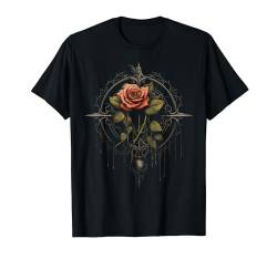 Gothic Aesthetic Rosen Witchcraft Dark Art Pagan Witch Tarot T-Shirt von Bad Attitudes