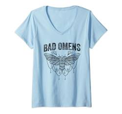 Damen Bad Omens Motte Bad Omens T-Shirt mit V-Ausschnitt von Bad Omens Co.
