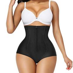 Bafully Damen Hohe Taille Shapewear Bauch Kontrolle Body Shaper Bauch Weg Figurformende Miederhose Unterwäsche (Schwarz, 3XL) von Bafully