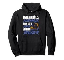 Bauarbeiter Einen Alten Mann Auf Einem Bagger Pullover Hoodie von Baggerfahrer Mann Geschenke