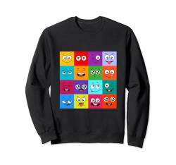 Funny Sarcastic Moods Smile Emotions Faces Expressions Sweatshirt von Bahaa's Tee