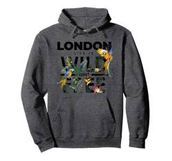 I Love London, Floral London Life is Wild and Free Graphic Pullover Hoodie von Bahaa's Tee