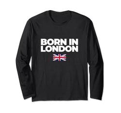 I Love London, Proud Born in London Illustration Design Langarmshirt von Bahaa's Tee