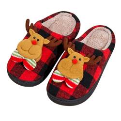 Baketron Hausschuhe Damen Plüsch Winter,Flauschige Weiche Herren Plüsch Hausschuhe,Warme Pantoffeln für Frauen Kuschelige Slippers,Rutschfeste Sohle für Drinnen und Draußen von Baketron