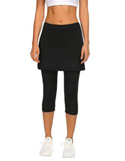 Balancora Tennisrock mit Hose Golf Damen Bekleidung Rock Kurz Culottes Yoga Skort mit Innenhose Taschen Sportrock Sporthose mit Rock von Balancora