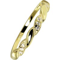 Balia Goldring Balia Damen Ring aus 333 Gelbgold, Damen Ring Wellen, 58 (18,5), Gold 333, Farbe: weiß, gold von Balia