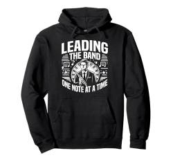 Eine Note nach der anderen leitet die Band, Banddirektor Pullover Hoodie von Band Director Gifts for Men