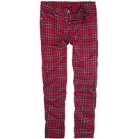 Banned Alternative - Gothic Stoffhose - Tartan Pants - L bis XL - für Männer - Größe L - rot von Banned Alternative