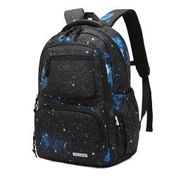 Galaxy Rucksäcke für Jungen Schultaschen Kapazität Elementary Bookbags, A-schwarz Blau, Backpack von Bansusu