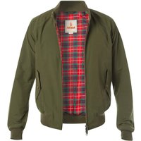 Baracuta Herren Blouson grün Baumwolle unifarben von Baracuta