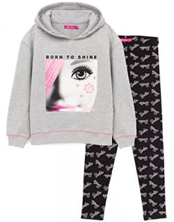 Barbie Hoodie & Leggings Mädchen Kinder Puppe Jumper Schwarz Graue Kleidung 11-12 Jahre von Barbie