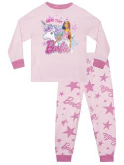 Barbie Schlafanzug | Schlafanzug Mädchen | Kinder Pyjama Mädchen | Rosa 110 von Barbie