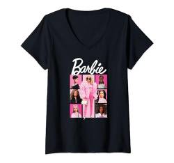 Damen Barbie - Rosa Gitter T-Shirt mit V-Ausschnitt von Barbie