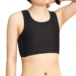 BaronHong Mesh Chest Binder Kurze Korsett Sport BH Für Tomboy Lesben (schwarz, S) von BaronHong