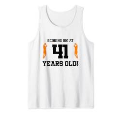 41. Geburtstag 41 Jahre alter Basketballspieler Geburtstag Tank Top von Basketball Birthday Designs for Basketball Players