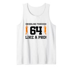 64. Geburtstag 64 Jahre alter Basketballspieler Geburtstag Tank Top von Basketball Birthday Designs for Basketball Players