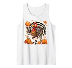 Truthahn Basketballspieler Männer, Jungen zum Erntedankfest Tank Top von Basketball Turkey Player Thanksgiving Men Boys