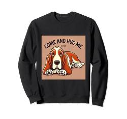 Hug Your Dog Basset Basset Mama Papa Doggie Basset Hound Sweatshirt von Basset Hound Gifts and Doggie Shirts