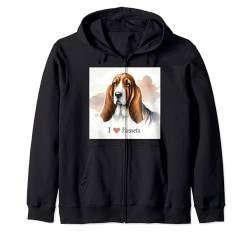 I Love Bassets Shirt Basset Mama Papa Doggie Basset Hound Dog Kapuzenjacke von Basset Hound Gifts and Doggie Shirts