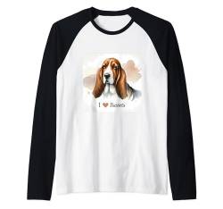 I Love Bassets Shirt Basset Mama Papa Doggie Basset Hound Dog Raglan von Basset Hound Gifts and Doggie Shirts