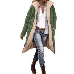 Bastwahl Wintermantel Damen Lang Coat Große Größen Elegant Daunenmantel Gefüttert Winter Parka Mittellang Winterjacke Winterparka Mit Fellkapuze Dicke Wintermantel Warmer Steppmantel Lang Mit Kapuze von Bastwahl