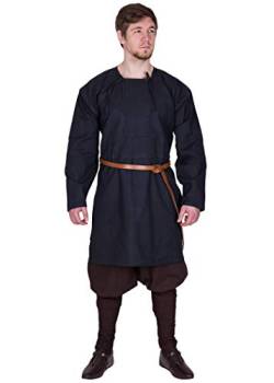 Battle-Merchant Mittelalter Wikinger Tunika Herren | Viborg Rekonstruktion Langarm Kostüm Karneval (Blau, L) von Battle-Merchant