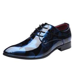 Battnot Herren Anzugschuhe Oxford, Männer Lederschuhe Business Spitze Up Schnüren Sie sich oben Hochzeitsschuhe Derby Schnürschuhe PU Leder Klassischen Stil rutschfeste Atmungsaktiv Smoking Schuhe von Battnot