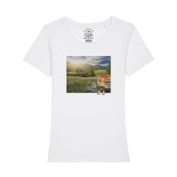 PUMUCKL Damen T-Shirt Berg-Kobold - L - weiß von Bavariashop