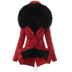 Baymate Winterjacke mit Kapuze Winter Jacke Lange Mäntel Große Größen Damenmantel Parka Lang Steppjacke Winddicht Outdoorjacke Damen von Baymate