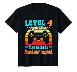 Kinder Gamer Geburtstag Level 4 Jahre Jungen Gamer 4. Geburtstag T-Shirt von Bday24 Gamer Geburtstag