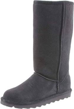 BEARPAW Elle Damen Stiefel, klassisch, Wildleder, Schlupfstiefel, bequem, Winterstiefel, Kohle II, 40 EU von Bearpaw