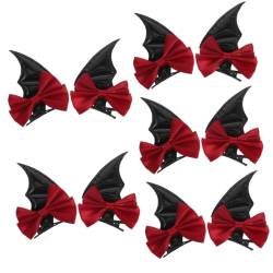 Beaupretty 10 Stk Haarnadel Haarspangen aus Horn gotische Haarspangen Gothic-Haarspangen Hörner Haarspangen Haarschmuck haar Bananen-Haarspange Haarspangen für Kleinkinder Stoff rot von Beaupretty