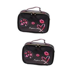 Beaupretty 2 STK Make-up-kulturbeutel Damen Aufbewahrungstasche Uhr-Organizer-etui Make-up Mit Reißverschluss Reisetaschen-toilettenartikel Zarte Tasche Reisen Polyester Rasieren Kosmetik von Beaupretty