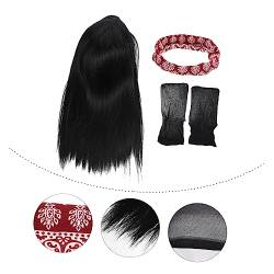 Beaupretty 4 Sätze Perücke Stirnband perücken glattes Haar Kopfbedeckung Xuchang Damen Spandex von Beaupretty